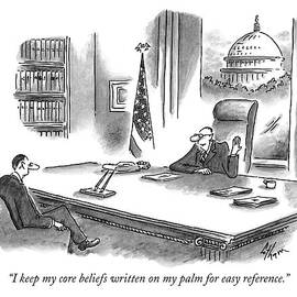 I Keep My Core Beliefs Written On My Palm by Frank Cotham