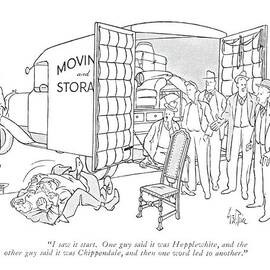 I Saw It Start. One Guy Said It Was Hepplewhite by George Price