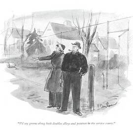 I'd Say Greens Along Both Doubles Alleys by Perry Barlow