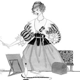 Illustration Of A Seventeenth Century Woman by Claire Avery