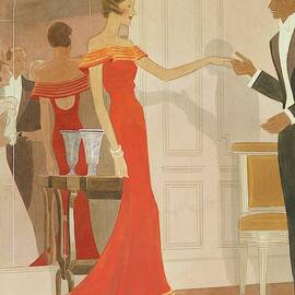 Illustration Of A Woman At A Debutante Ball by Eduardo Garcia Benito