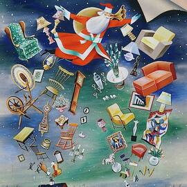 Illustration Of Santa Claus by Constantin Alajalov