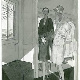 Illustration Of Two Women Traveling Cross-country by Jean Pages