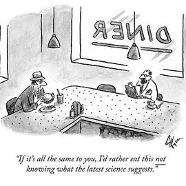 In A Diner, A Man Holding A Hamburger Speaks by Frank Cotham