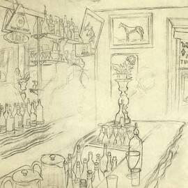 Interior Of Jack Mccann's Bar by Carl Oscar August Erickson