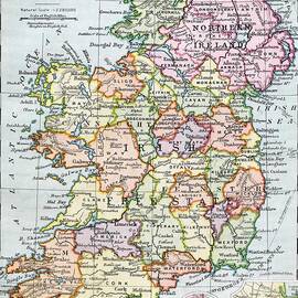 Irish Free State and Northern Ireland from Bacon s Excelsior Atlas of the World by English School