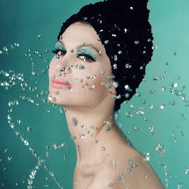 Isabelle Albonico Wearing A Hat By Adolfo Of Emme by John Rawlings