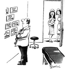 Isn't That Cute?  He's Reading His Diplomas Again by Eldon Dedini