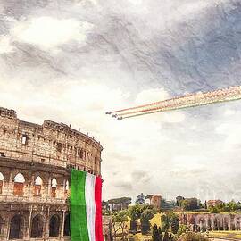 Italian flag in Rome by Stefano Senise