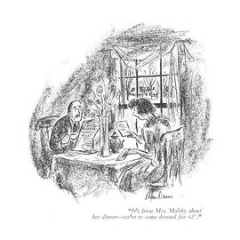 It's From Mrs. Maltby About Her Dinner - We're by Alan Dunn