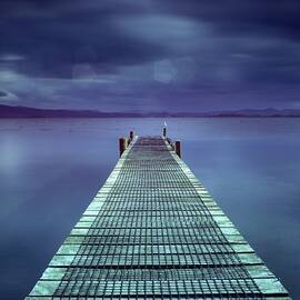 Jetty At Kaikaitahuna Bay At Lake by Atan Chua