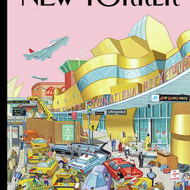 J.F.K. International Rocketport by Bruce McCall