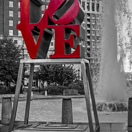 JFK Plaza Love Park BW I by Susan Candelario