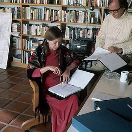 Joan Didion And John Gregory Dunne by Henry Clarke