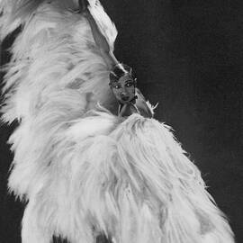 Josephine Baker Wearing A Feather Costume by George Hoyningen-Huene
