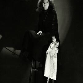 Josephine Hutchinson Sitting On A Stool by Edward Steichen