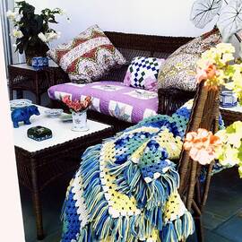 Justine Cushing's Living Room by Horst P. Horst