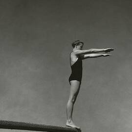 Katherine Rawls Getting Ready To Dive by Edward Steichen