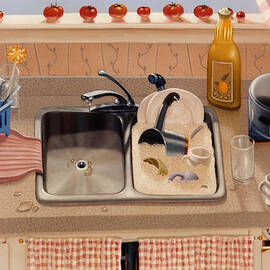 KITCHEN SINK bubba lees 1997  Skewed perspective series 1991 - 2000 by Lawrence Preston