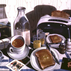 KITCHEN TABLE no.2 1994  Skewed perspective series 1991 - 2000 by Lawrence Preston