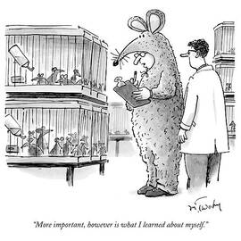 Lab Technician Dressed In A Mouse Costume by Mike Twohy