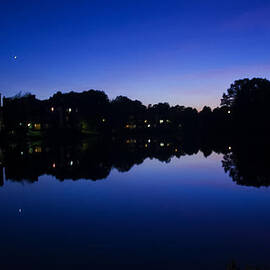 lake reflection at dusk by Flees Photos