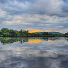 Lake Wausau Summer Sunset Panoramic by Dale Kauzlaric
