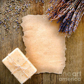 Lavender Flowers and Soap by Olivier Le Queinec