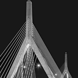 Leonard P. Zakim Bunker Hill Memorial Bridge BW II by Susan Candelario
