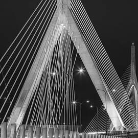 Leonard P. Zakim Bunker Hill Memorial Bridge BW by Susan Candelario