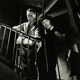 Leslie Howard And Peggy Conklin Leaning by Lusha Nelson