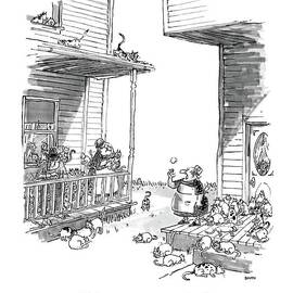 Let's Swap Some Cats Today by George Booth