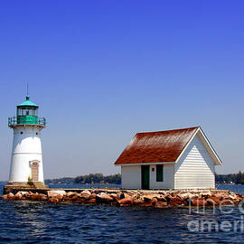 Lighthouse on the St Lawrence River by Olivier Le Queinec
