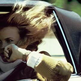 Lisa Taylor Driving A Car by Arthur Elgort