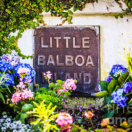 Little Balboa Island Sign in Newport Beach California by Paul Velgos