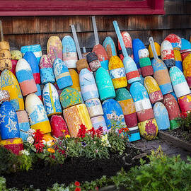 Lobster Fishing Buoys by Susan Candelario
