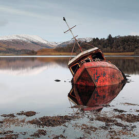 Loch Boat Wreck by Grant Glendinning