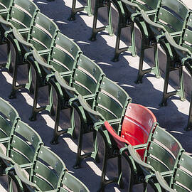 Lone Red Number 21 Fenway Park by Susan Candelario