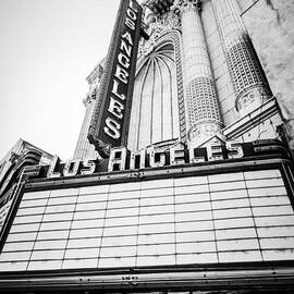 Los Angeles Theatre Sign in Black and White by Paul Velgos