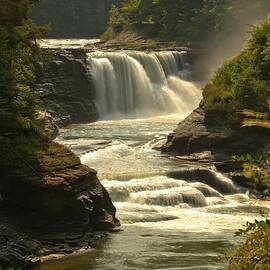 Lower Letchworth Falls by Adam Jewell