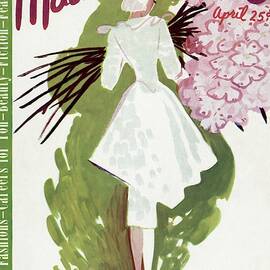 Mademoiselle Cover Featuring A Woman Carrying by Elizabeth Dauber