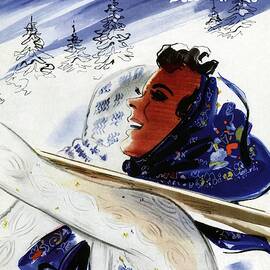 Mademoiselle Cover Featuring An Illustration by Jean Coquillot