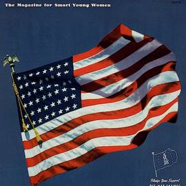 Mademoiselle Cover Featuring The U.s. Flag by Luis Lemus