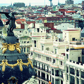 Madrid  Rooftops From The Gran Via by Nicolamargaret