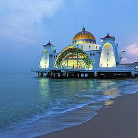 Malacca State Mosque Masjid Selat Melaka by Photography By Spintheday