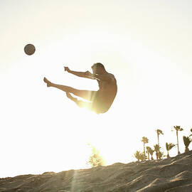Man Playing Beach Soccer by Stanislaw Pytel