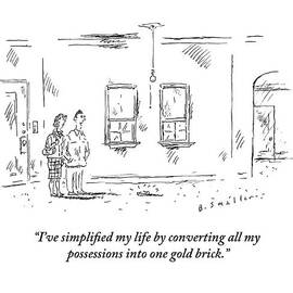 Man Speaking To Woman In An Apartment That by Barbara Smaller