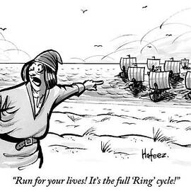 Man Standing On The Beach Screams As A Fleet by Kaamran Hafeez