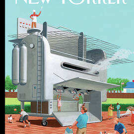 Back Yard BBQ by Bruce McCall