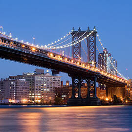 Manhattan Bridge And Brooklyn, Ny by Rudi Von Briel